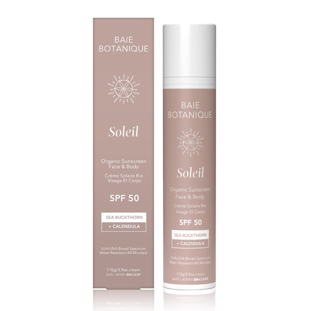 Baie Soleil Sonnenschutz für Gesicht und Körper Sunscreen Baie Botanique EU | Organic and Vegan Skincare 