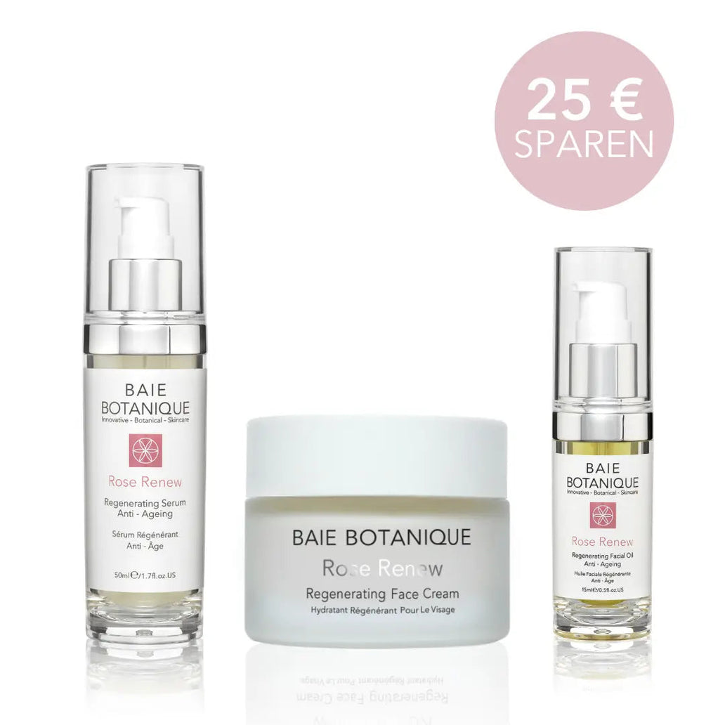 Essentielles Feuchtigkeitspaket Bundle Baie Botanique EU | Organic and Vegan Skincare 50ml Serum + 15ml Gesichtsöl + 50ml Gesichtscreme 